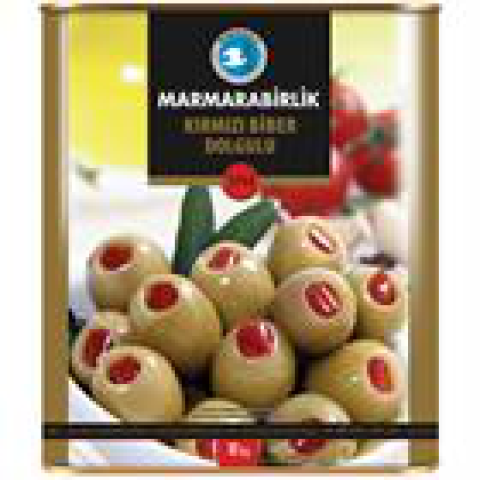 10 Kg. 4XL  Biber Dolgulu Yeşil Zeytin Teneke