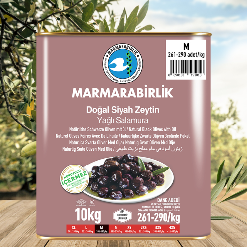 10 Kg. (M) Yağlı Salamura Siyah Zeytin