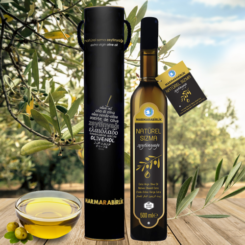 500 cc Elegantissima Natürel Sızma Zeytinyağı Cam Şişe