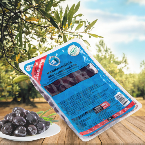 500 g. Salamura Siyah Zeytin XS (321-350 adet/kg) vakum