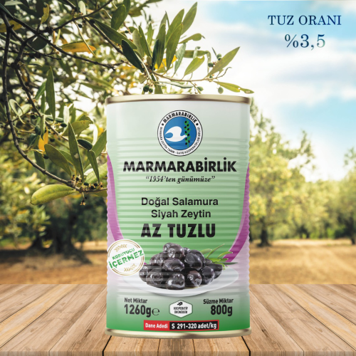 800 g. S (291-320 adet/kg) Az Tuzlu Salamura Teneke