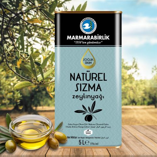 5 lt. Soğuk Sıkım Natürel Sızma Zeytinyağı (Teneke)