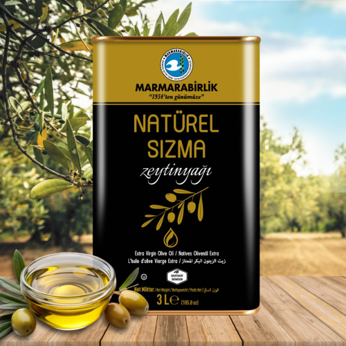 3 lt. Natürel Sızma Zeytinyağı (Teneke)